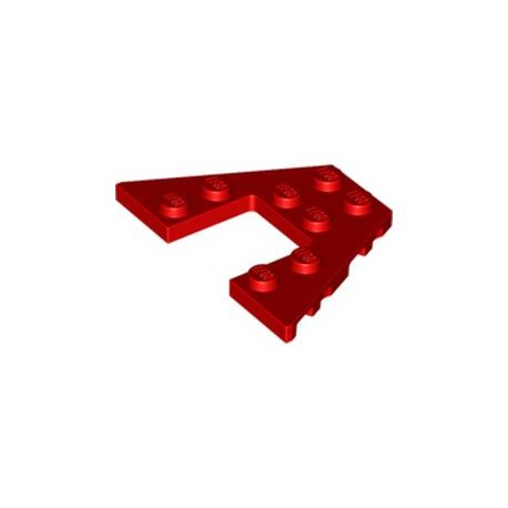 Platte 4x6 schräg mit 2x2 Ausschnitt, rot
