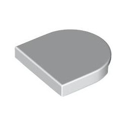 Kachel / Fliese 2x2 halbrund, weiss