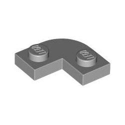Platte 2x2 Winkel / abgerundete Ecke, hellgrau