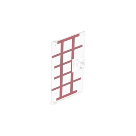 Tür 1x4x6 mit Noppe "Rahmen", transparent