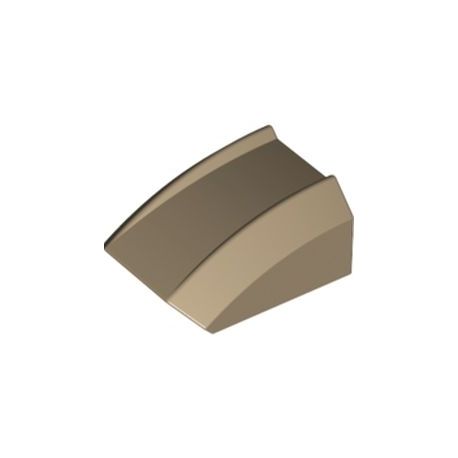 Bogen 2x2 mit Vertiefung, dunkelbeige