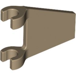 Fahne 2x2 Trapez, dunkelbeige