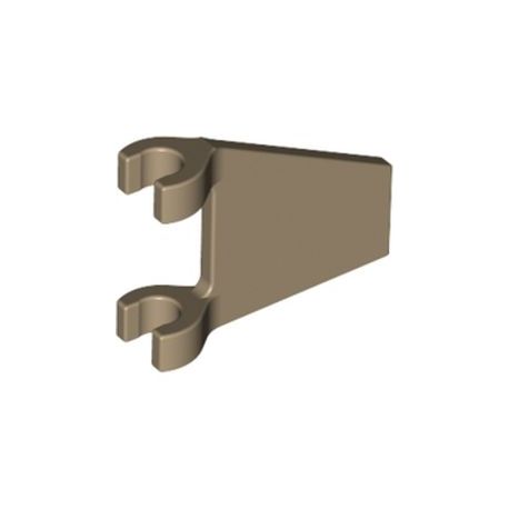 Fahne 2x2 Trapez, dunkelbeige