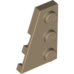 Platte 2x3 schräg links, dunkelbeige