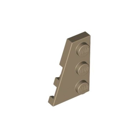 Platte 2x3 schräg links, dunkelbeige