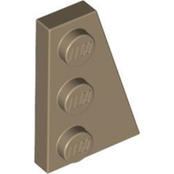 Platte 2x3 schräg rechts, dunkelbeige