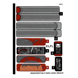 Sticker 75271 Luke Skywalker's Landspeeder