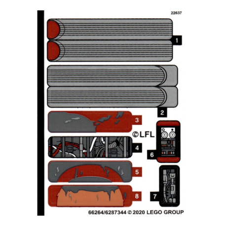 Sticker 75271 Luke Skywalker's Landspeeder