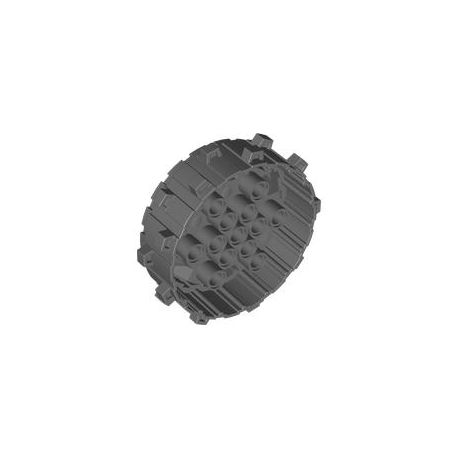 Hartplastikrad mit Stollen 63.4mm x 20mm, dunkelgrau
