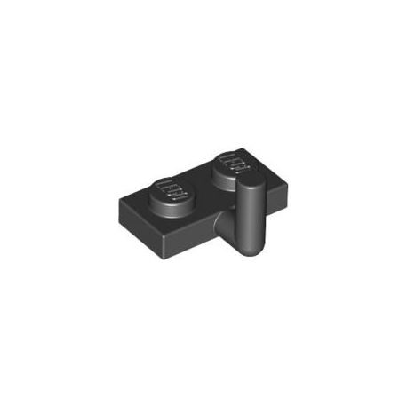 Platte 1x2 mit Haltestange, schwarz