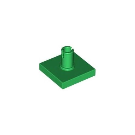 Platte 2x2 mit vertikalem Pin, grün
