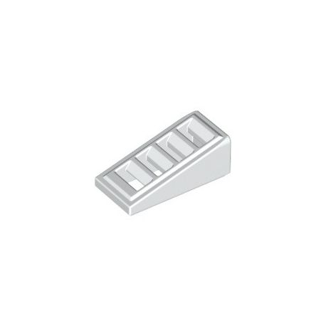 Schrägstein 1x2x2/3 mit Gitter, weiss
