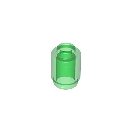 Stein 1x1 rund, transparent grün
