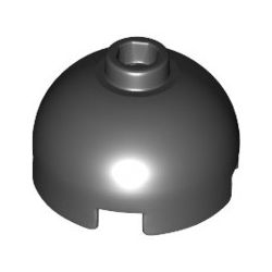 Stein 2x2 Kuppel rund, schwarz