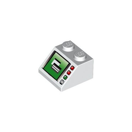 Schrägstein 2x2 "Monitor", weiss