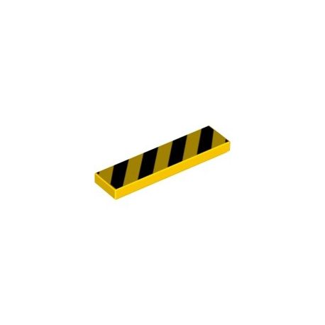 Kachel / Fliese 1x4 "Absperrung", gelb