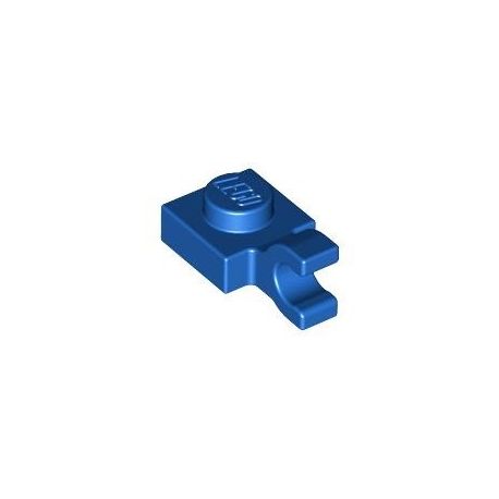 Platte 1x1 mit horizontalem Clip, blau