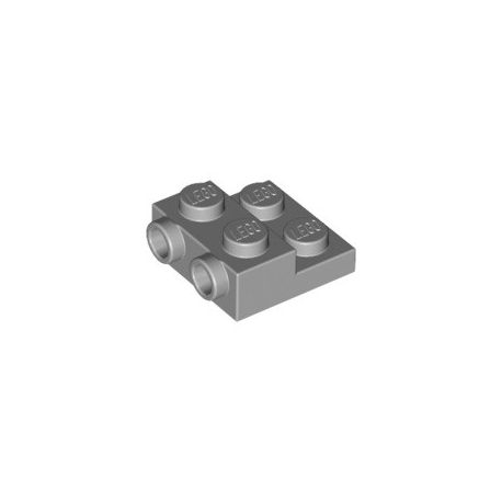 Platte 2x2x2/3 mit 2 Seitennoppen, hellgrau