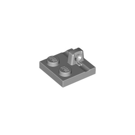 Scharnierplatte 2x2, 1 Finger oben, hellgrau