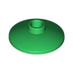 Platte 2x2 rund, zentrale Noppe, grün