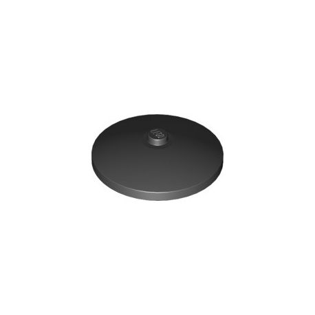 Platte 4x4 rund, zentrale Noppe, schwarz