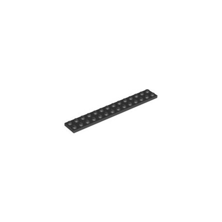 Platte 2x14, schwarz