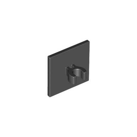 Verkehrsschild einfarbig 2x2 mit Clip, schwarz