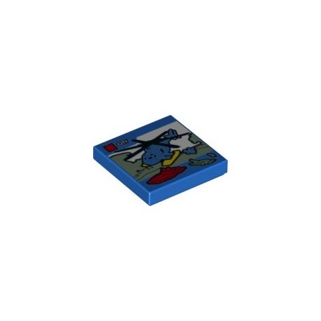 Kachel / Fliese 2x2 "LEGO City Set", blau