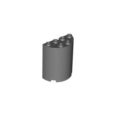 Wandelement Halbrund 2x4x4, dunkelgrau