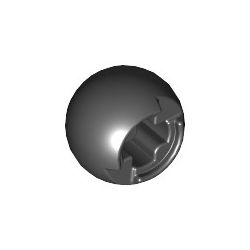 Kugel / Ball mit Achsloch durchgängig, schwarz