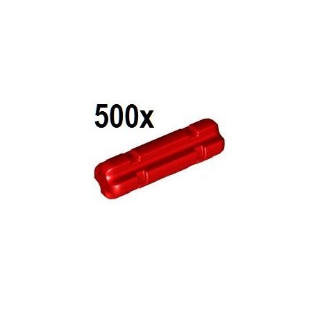 500 Stück Achse 2 mit Rillen, rot - Vorratsangebot