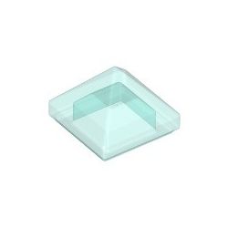 Schrägstein / Pyramide 1x1x2/3, transparent hellblau