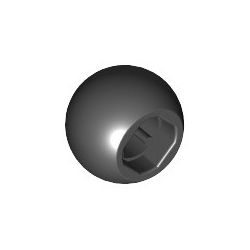 Kugel / Ball mit Achsloch, schwarz