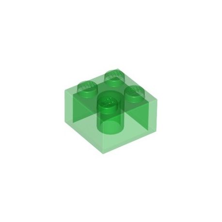 Stein 2x2, transparent grün