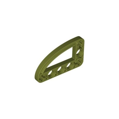 Lochbalken 3x5 schmal, L-Form mit Bogen, olivgrün