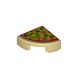 Kachel / Fliese 1x1 viertelrund "Pizza", beige