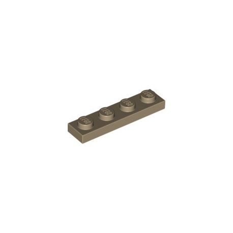 Platte 1x4, dunkelbeige