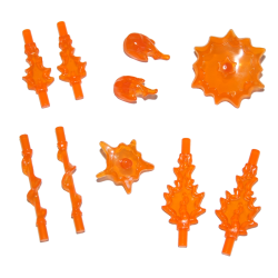 Power Burst Set (10 teilig), transparent orange