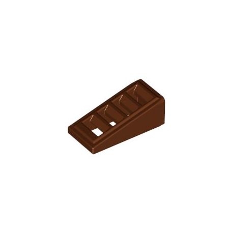 Schrägstein 1x2x2/3 mit Gitter, braun