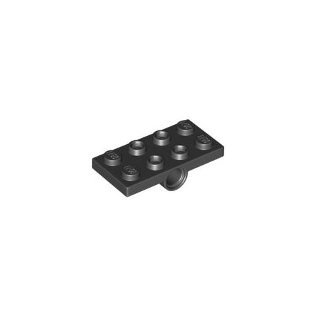 Platte 2x4 mit Pinlöchern, schwarz