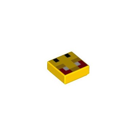 Kachel / Fliese 1x1 "Minecraft Biene", gelb