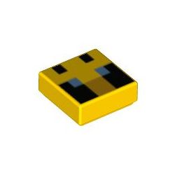 Kachel / Fliese 1x1 "Minecraft Biene II", gelb