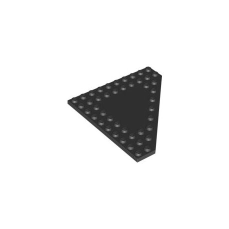 Platte 10x10, abgeschrägte Ecke, schwarz