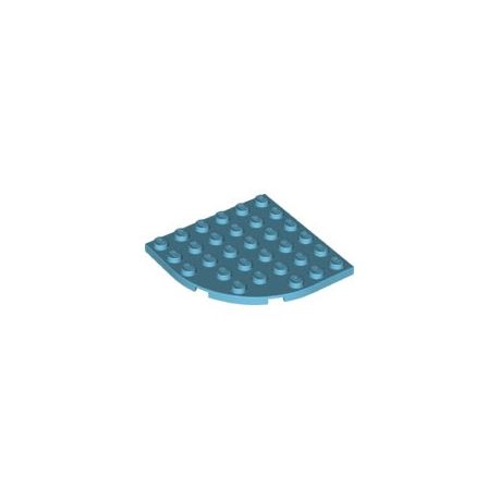 Platte 6x6 abgerundete Ecke, azurblau