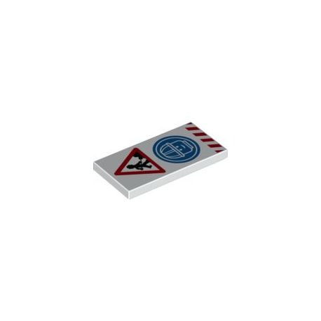 Kachel / Fliese 2x4 "Baustelle", weiss