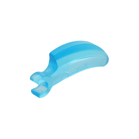 Klaue / Zahn mit Clip, transparent hellblau