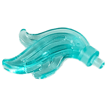 Feder / Flamme, transparent hellblau