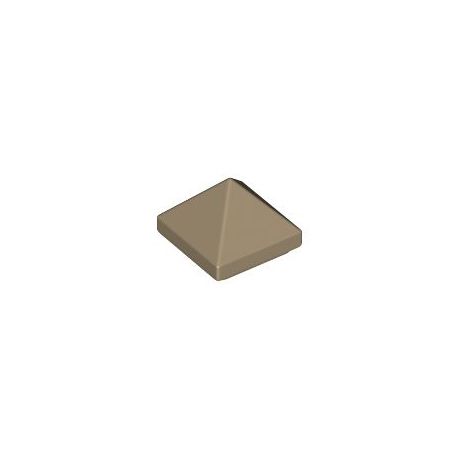 Schrägstein / Pyramide 1x1x2/3, dunkelbeige