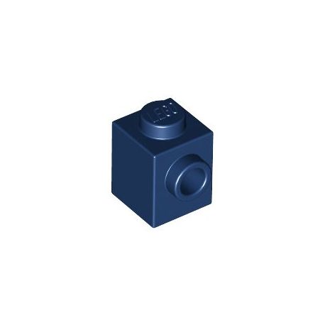 Stein 1x1 mit seitlicher Noppe, dunkelblau