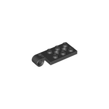 Scharnierplatte Oberseite 2x4, schwarz